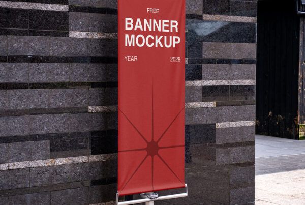 Free Perspective Banner Mockup