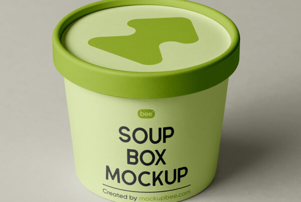 Free Round Soup Box Mockup