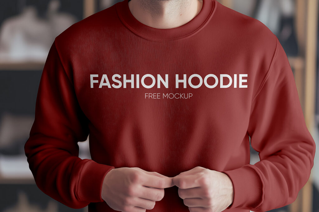 Free Sweatshirt Close Up Mockup