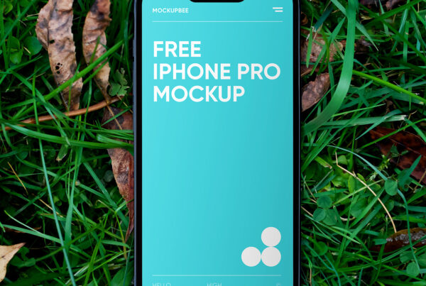 Free iPhone on Grass Mockup