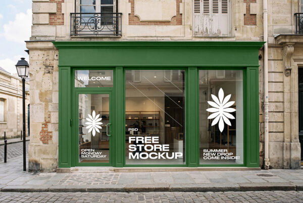 Free Boutique Storefront Mockup