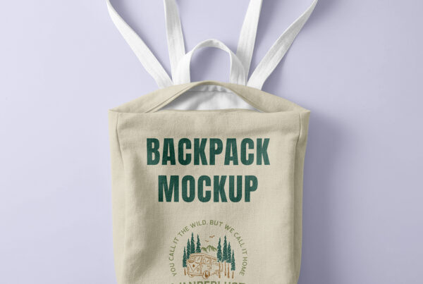Free Fashion Backpack Mockup