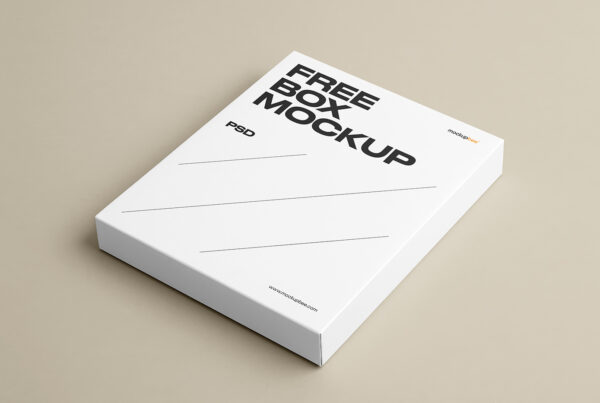 Free Flat Box Mockup