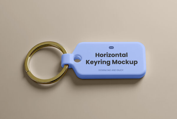 Free Rectangle Keyring Mockup