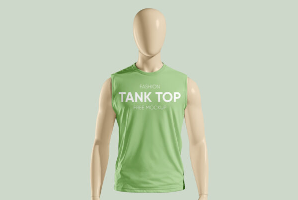 Free Tank Top on Manekin Mockup