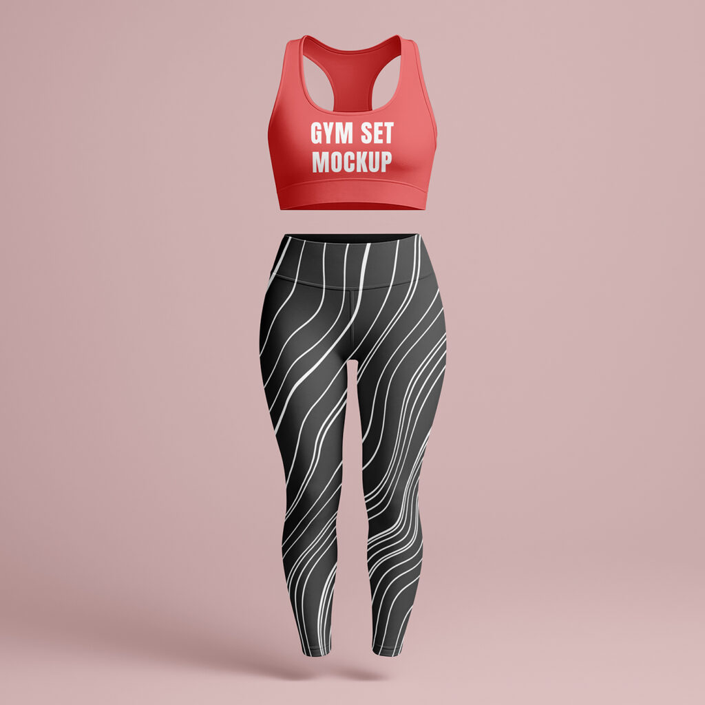 Free Woman Gym Set Mockup
