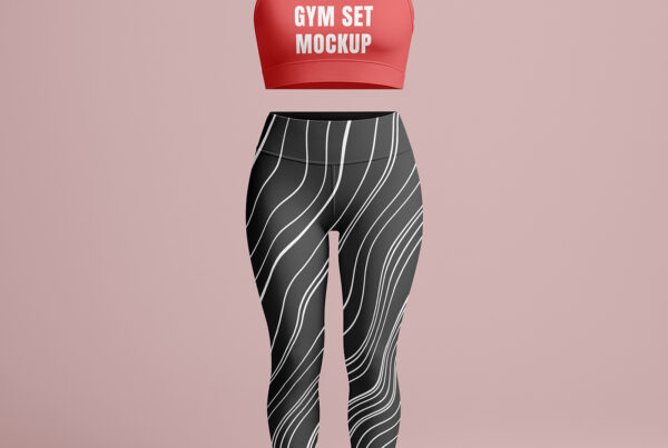 Free Woman Gym Set Mockup