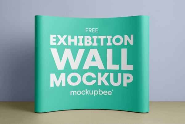 Free Exhibition Wall Mockup