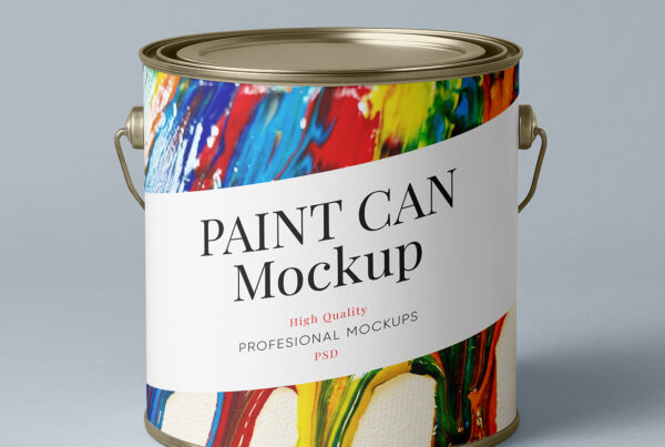 Free Paint Can Mockup