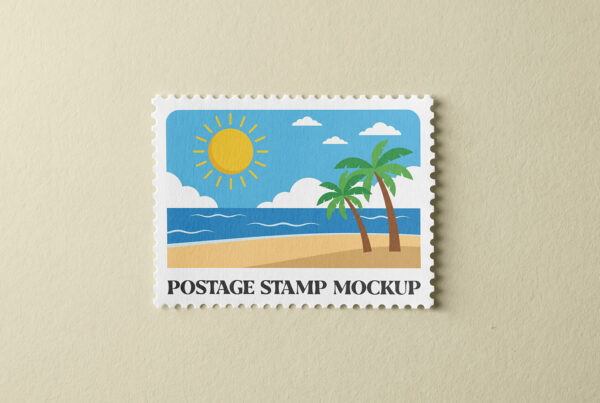 Free Postage Stamp Mockup