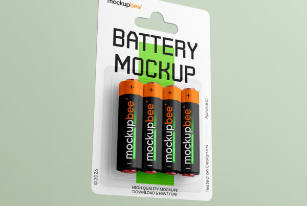 Free AA Batteries in Pack Mockup