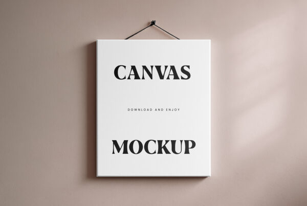 Free Canvas with String Mockup