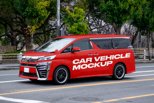 Free Mini Van Mockup