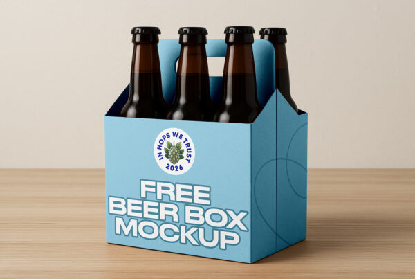 Free Cardboard Beer Transporter Mockup