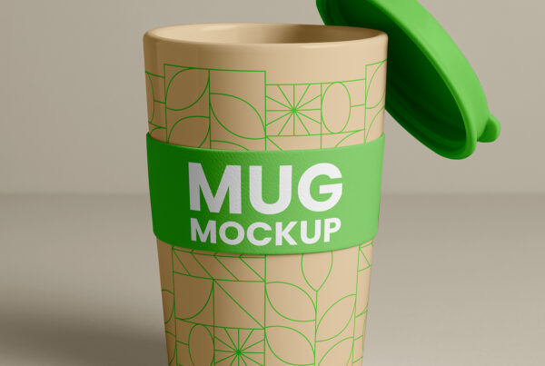 Free Ceramic Take Away Mug Mockup