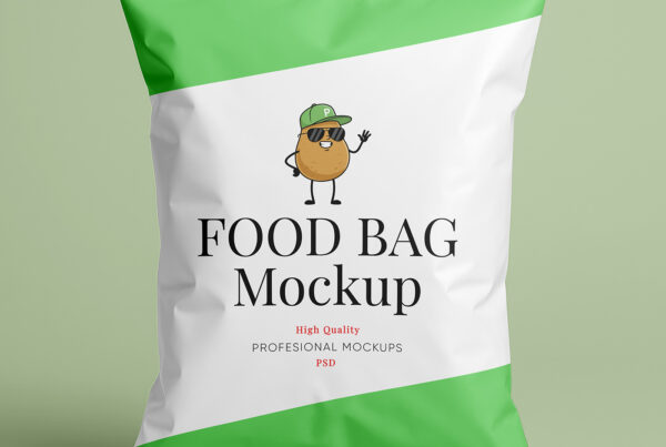 Free Foil Food Bag Mockup