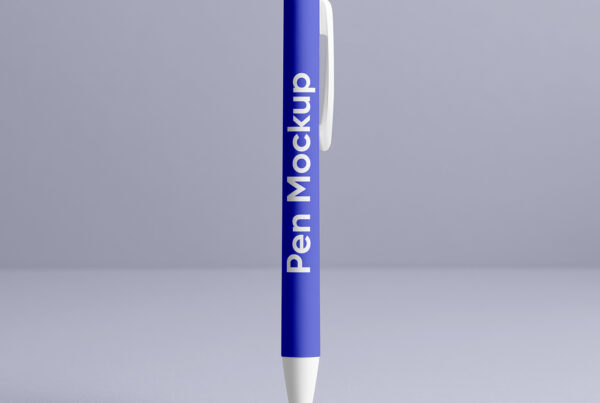 Free Vertical Pen Mockup
