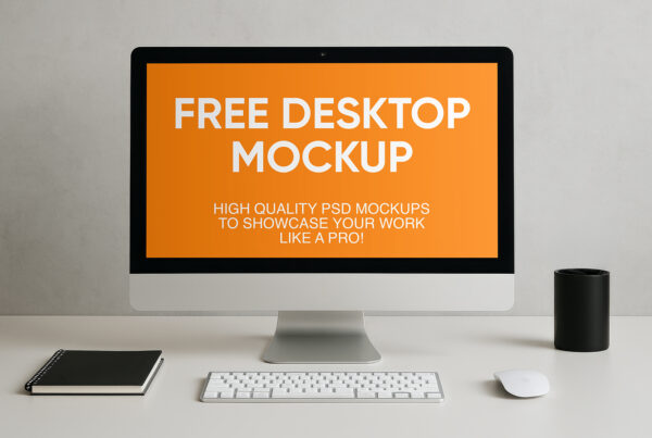 Free iMac Desktop Mockup